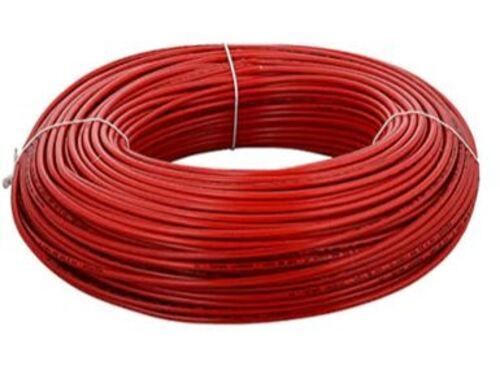 Red 90 Meter Pvc And Copper Single Core Electrical Cable 