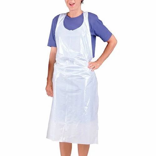 Comfortable Plain Plastic Disposable Apron For Safety And Protection Use 