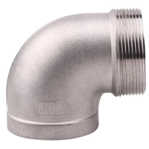 Silver Corrosion Resistance Stainless Steel Body Threaded 90 Degree Bend Male Elbow