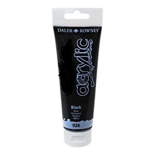 Dark Shadow Matte Finish Acrylic Black Color Paint Tube