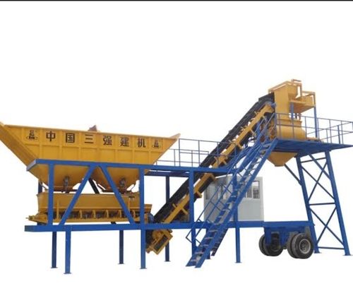 Gray Mild Steel Frame Concrete Batch Mixing Plant, 220V/ 50Hz