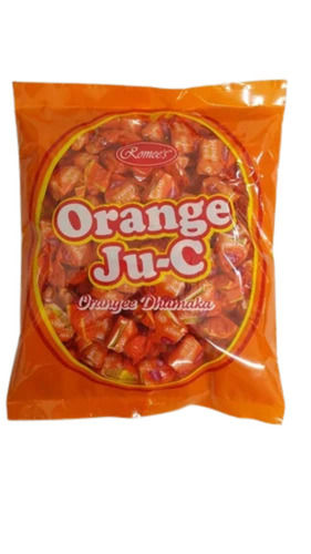 Round Sweet Solid Orange Candy With 6 Months Shelf Life 