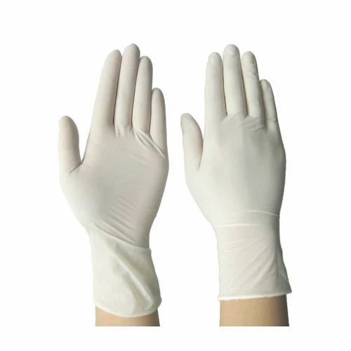 Skin Friendly Full Finger Disposable Latex Surgical Gloves For Medical Purpose Use