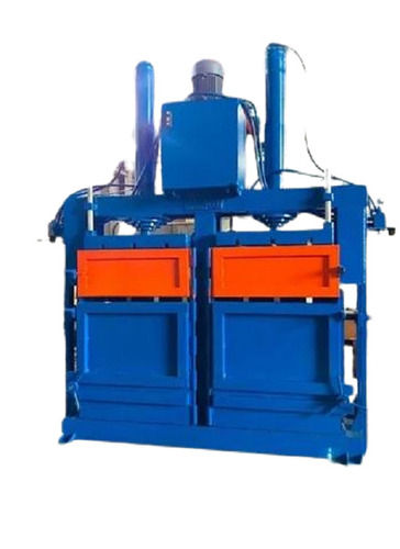 Blue 10 Hp Mild Steel Paper Baling Press Machine