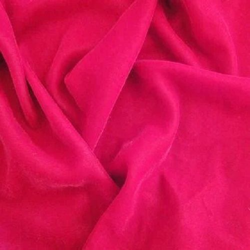 Pink 120 Gsm Shrinkage Resistance Plain Dyed Ultra Soft Polyester Velvet Fabric