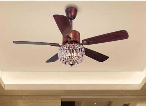 5 Blade Ceiling Fan With Led Bulb For Home And Hotel Use