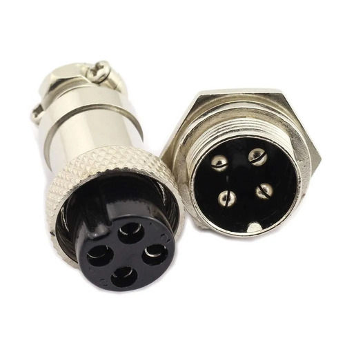 50 Hertz 240 Volts Polished Finished Aluminum Round Shell Connector Application: Electronic