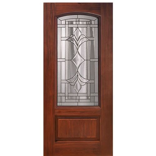 7X3.5 Foot 12Mm Thick Termite Resistant Polished Teak Wood Glass Door Application: Residential