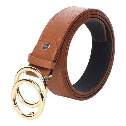 Ladies Metal Leather Belt