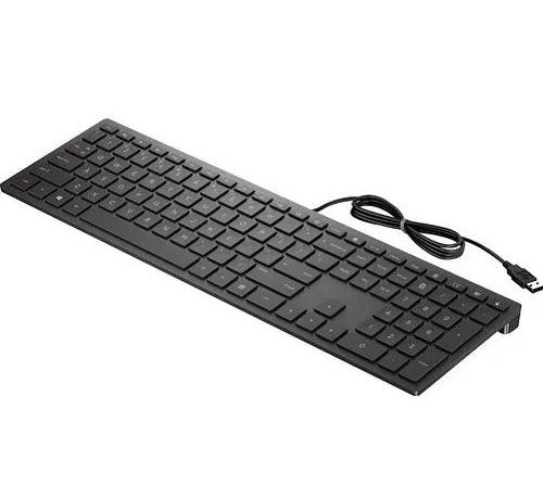 Black Rectangular Abs Ubs Connection Port Computer Wired Keyboard