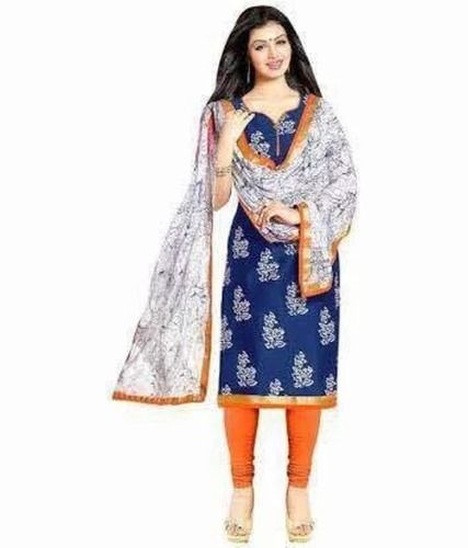 Skin Friendly Short Sleeve Casual Wear Cotton Printed Salwar Suit 