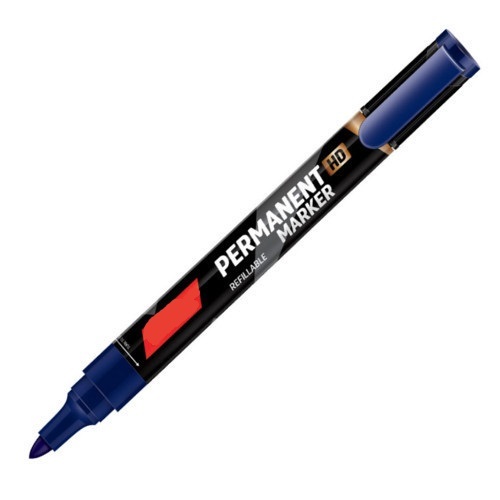 Strong Long-Lasting Lightweight Permanent Marker - Plastic, 7 Inch Cylinder, Refillable Bullet Tip, Non-Toxic Bright Ink, Drawing & Painting Use