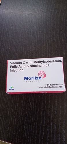 Vitamin C With Methylcobalamin, Folic Acid & Niacinamide Injection Shelf Life: 1 Years