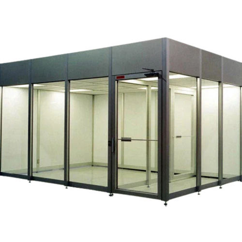 Grey 12 Mm Thick Stainless Steel And Glass Body Modular Cleanroom