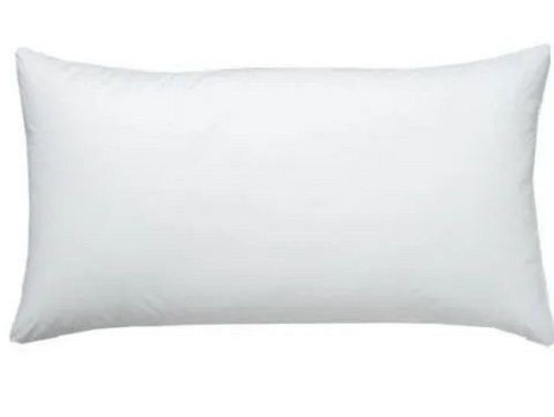 White 18X30 Inch Rectangular Plain Soft Cotton Material Pillow For Bed