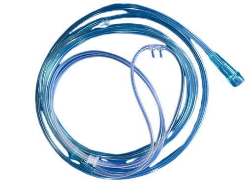 Blue 2 Meter Long Disposable Polyvinyl Chloride Nasal Cannula For Hospital Use 