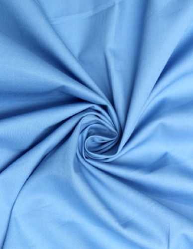 Blue 30X3 Meter Plain Dyed Cotton Lycra Fabric For Garments