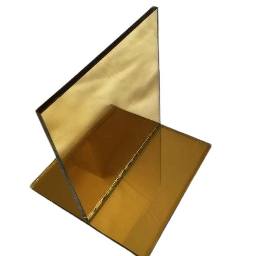 4mm Thick Heat Resistant Matt Finish Antique Imitation Bronze Reflective Glass