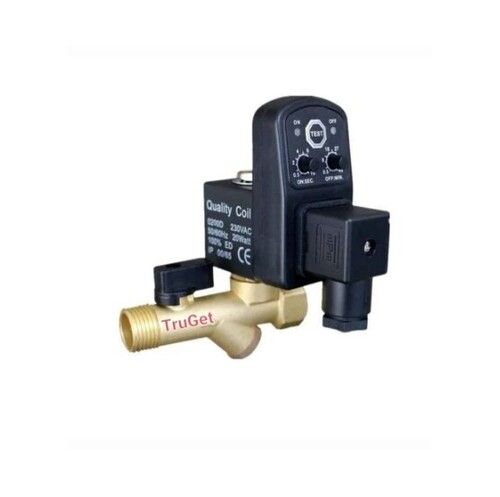 Black Manual Polished Strong Durable Brass Auto Drain Valve For Industries