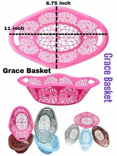 Multi Colored Plastic Grace Basket For Household Usage