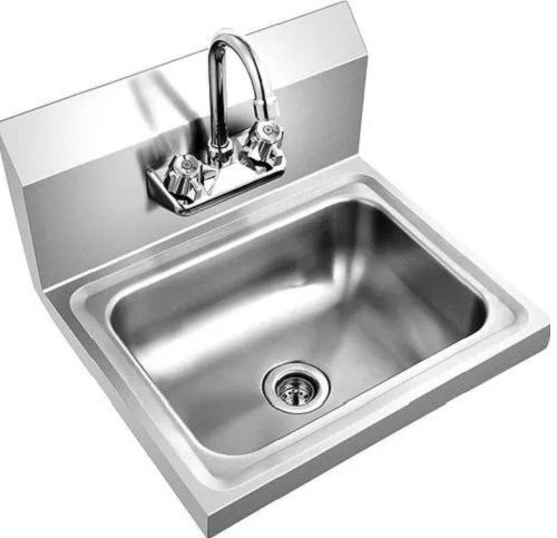 One Piece Rectangular Plain Polished Stainless Steel Hand Wash Sink