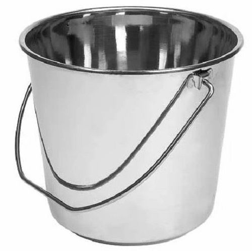 Polished Round Stainless Steel Water Bucket