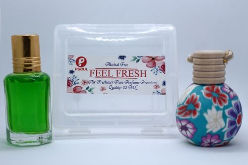 Glass Psoul Feel Fresh Car Hanging Perfume Bottle With Refill