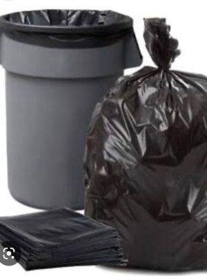 Water Resistant Black Garbage Bags