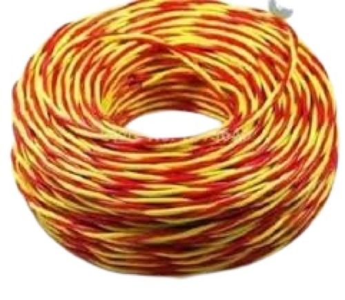 1 Sq Mm 90 M Yellow With Red Twisted Pvc Electrical Wire Conductor Material: Copper