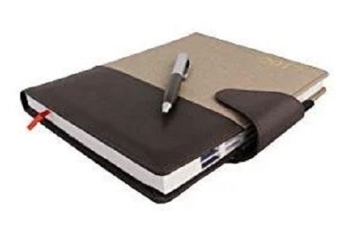 10 X 7.5 Inch Rectangular Plain Leather Office Diary Perfect Binding