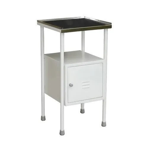 1x1x2.6 Foot Square Paint Coated Stainless Steel Hospital Bedside Locker