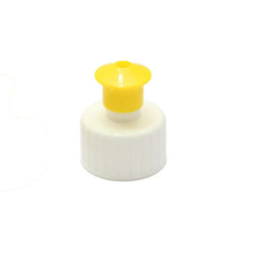 Yellow And White 2 Inch Acrylonitrile Butadiene Styrene Plastic Push Pull Cap 