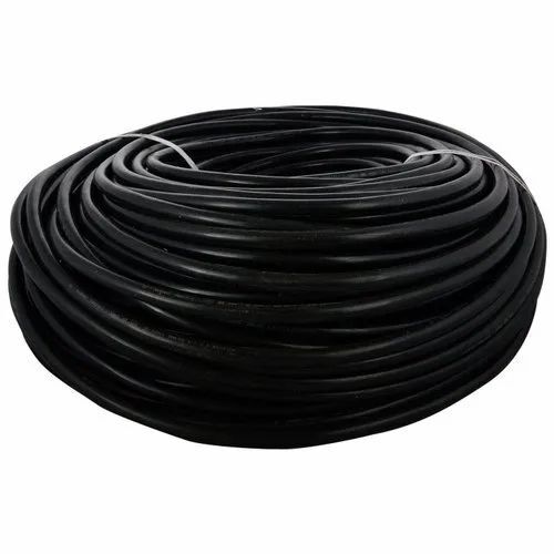 220 Voltage 60 Hertz Single Core PVC And Copper Electric Power Cable - Black Jacket Aluminum Tube Armor Moisture & Fire Resistant | High Conductivity Copper Conductor
