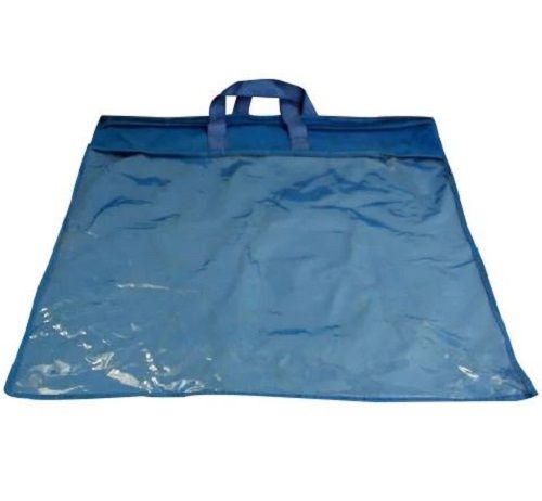 28X22 Inch Loop Handle Transparent Non Woven Zipper Bag Design: Plain