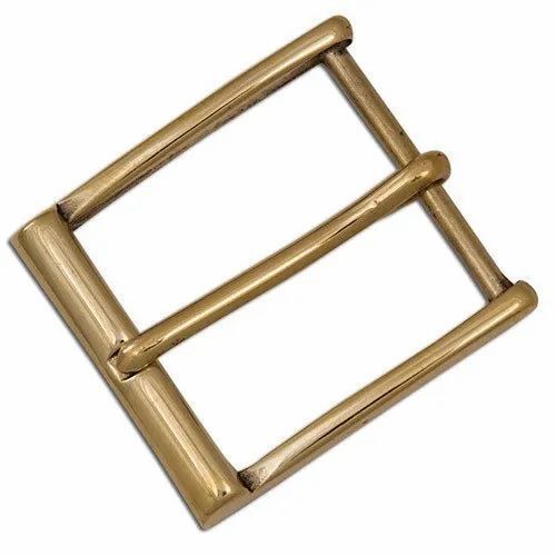 Golden 4.3Mm Thick Clip Type Corrosion Resistant Zinc Plated Brass Belt Buckle