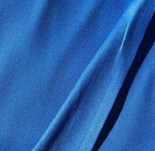 Blue 50 Meter Plain Cotton Poplin Fabric For Making Garments