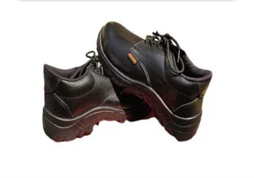 Black Leather Low Ankle Safety Shoes For Industrial