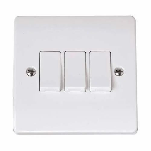 White Heat Resistant Polycarbonate Plastic Ip30 240 Volt 2000 Mega Ohm Electrical Switch