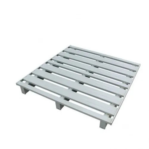 Grey High Strength Strong Rectangular Polished Two Way Mild Steel Metal Pallets