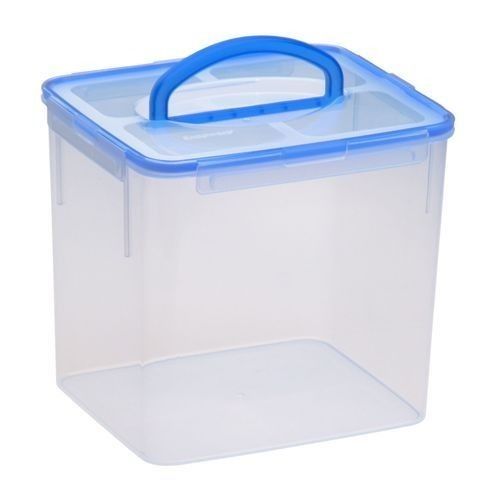Rectangular Plain Acrylonitrile Butadiene Styrene Plastic Airtight Container 