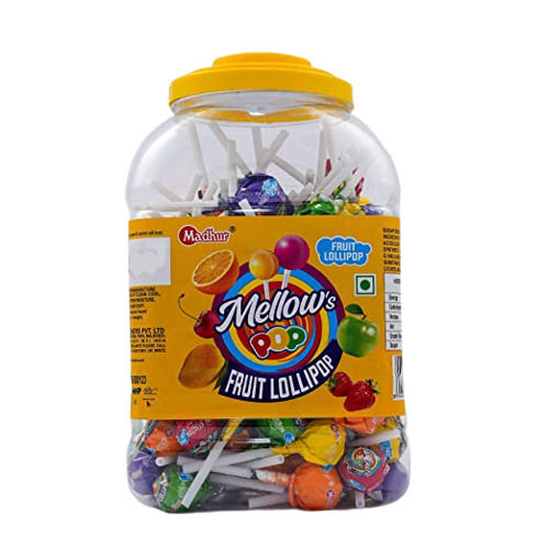 Solid Spherical Sweet And Sour Taste Flavored Lollipop, Box Of 100 Pieces Additional Ingredient: Different Fruits