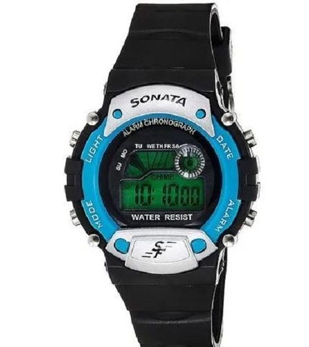 Water Resistant Round Silicon Digital Sports Wrist Watch