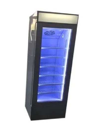 Black 150 Liter Capacity Rectangular Plastic And Glass Door Electric Vertical Freezers