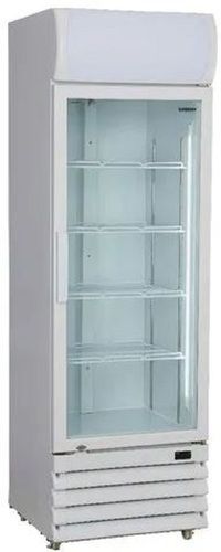 White 24X24X78 Inch Rectangular Plain Plastic And Glass Electric Visi Coolers