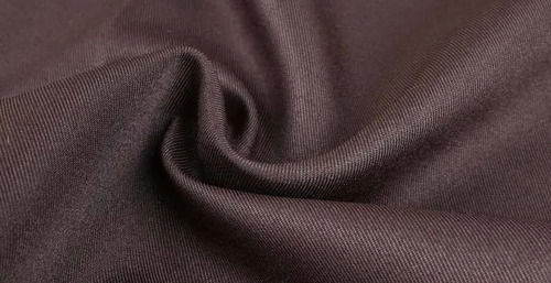 Borwn 45 Inches Plain Dyed Polyester Suiting Fabric For Garments Purpose 