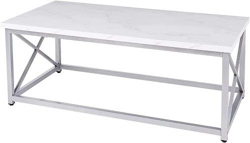 55.9 X 111.8 X 43.2 Cm Sleek Modern Design Stainless Steel Centre Table