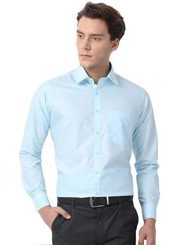 Comfortable Button Closure Full Sleeves Cotton Formal Shirt For Mens