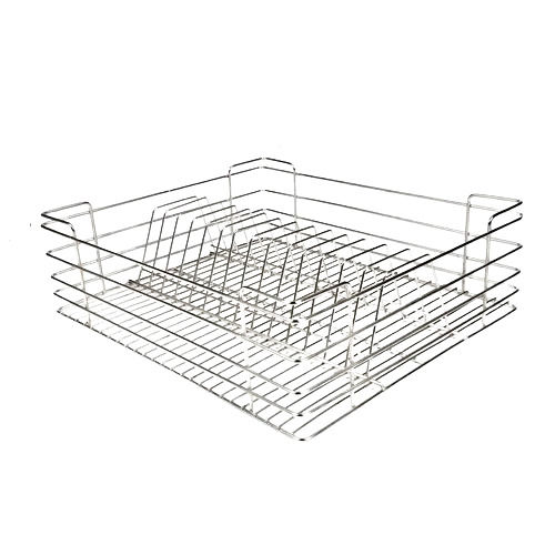 Silver 20X17X6 Inches Polished Stainless Steel Kitchen Basket