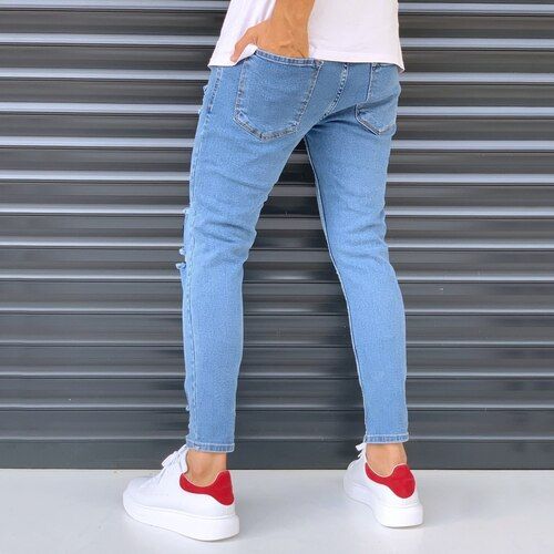 28 To 36 Waist Casual Wear Mens Blue Denim Fabric Jeans