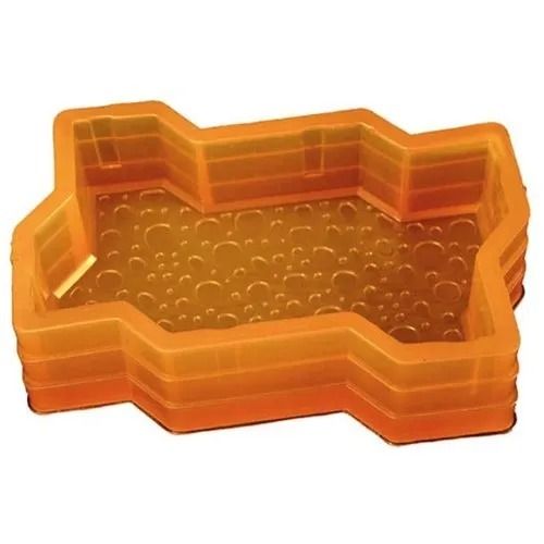 Orange 5 Mm Thick 192X100 Mm Cold Rolled Zigzag Polyvinyl Chloride Paver Mould